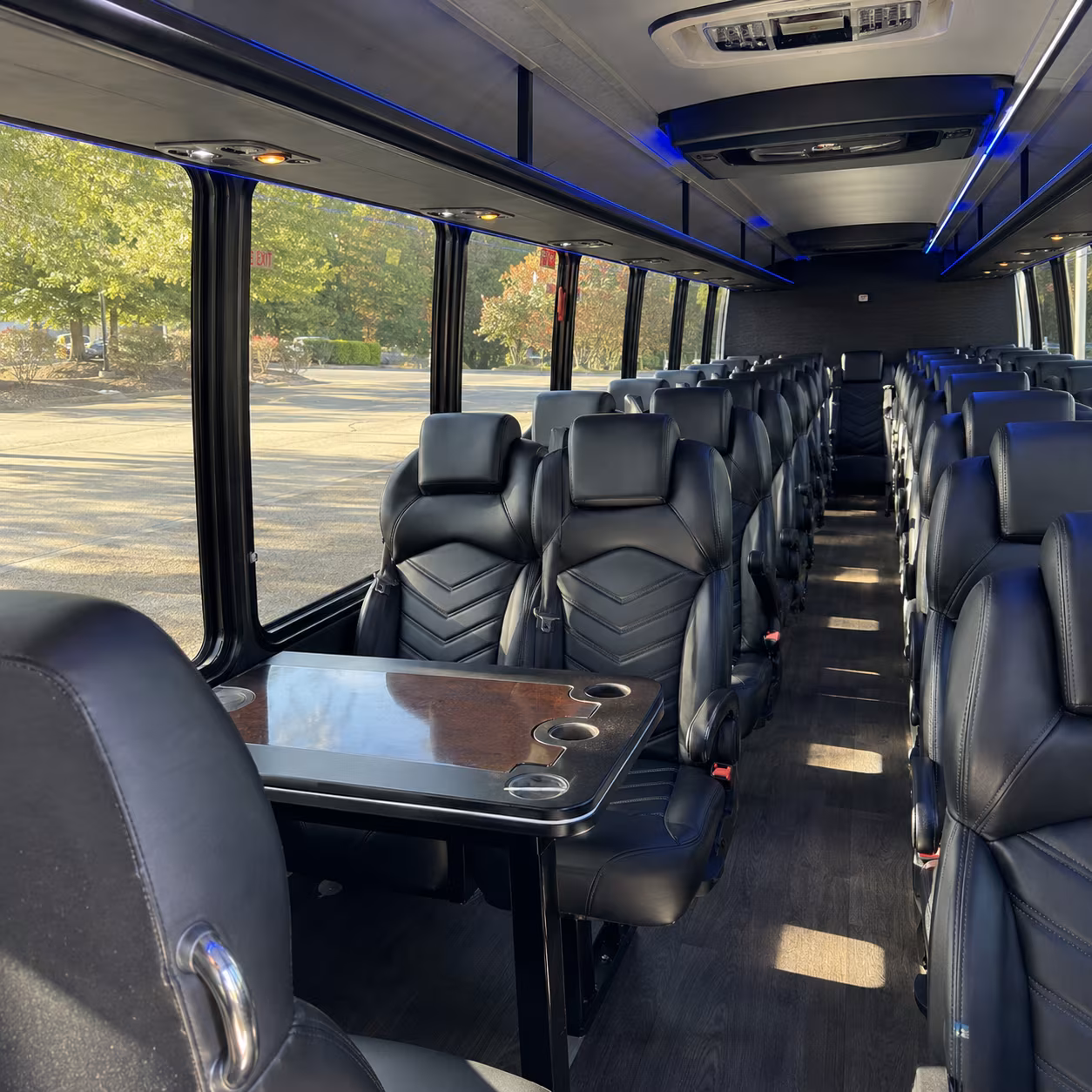 lancaster 28 passenger minibus interior
