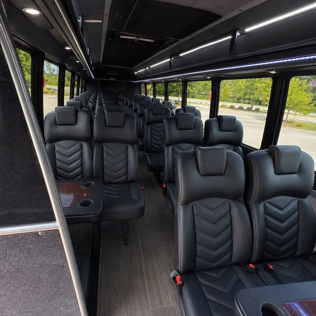 lancaster 35 passenger minibus inside