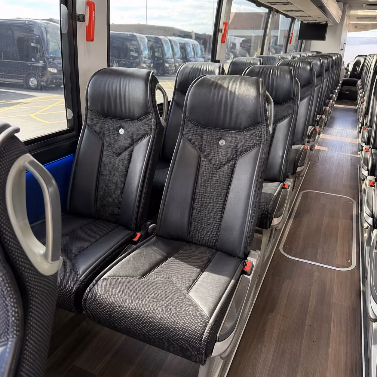 lancaster 40 passenger charter bus interior