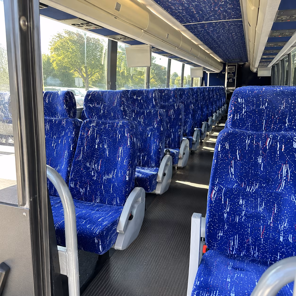 lancaster 50 passenger charter bus inside