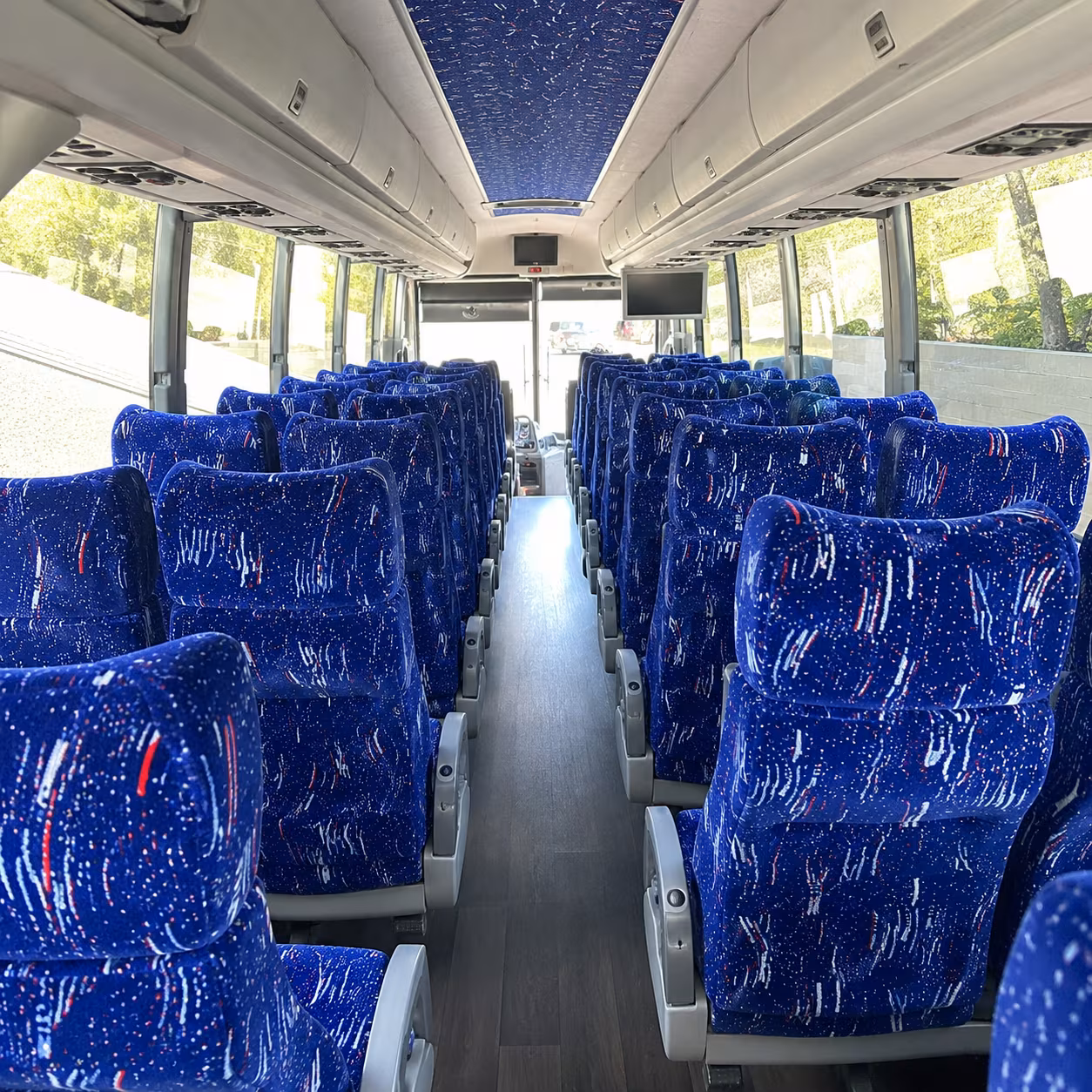 lancaster 50 passenger charter bus interior